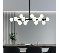 QYYZTQY Mid Century Pendant Lights 16-Light Globe Sputnik Chandeliers Gold Magic Bean Molecular Ceiling Hanging Chandelier
