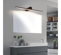 QYYZTQY Mirror Front Light Indoor Waterproof Lamp Bathroom Decoration Long Strip Wall Aluminum for Bedroom Vanity Corridor (Black-White Light,100cm)