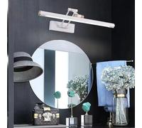QYYZTQY Mirror Lamp Bathroom Waterproof Light Indoor 180° Rotatable with Adjustable Arm Wall Long Strip Iron Acrylic for Vanity Corridor (Black-White Light,43cm)