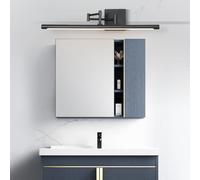 QYYZTQY Mirror Waterproof Bathroom Sconces Rotatable Acrylic/Iron Wall Minimalist Long Indoor Decorative for Living Room Bedroom Corridor (62cm,Black Neutral Light)