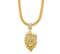 QYYZTQY Necklace for Women Iced Chain Pendant Cuban Hip Rhinestone Mens Hop Initial Necklaces in Girls
