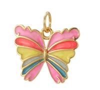 QYYZTQY New 2025 Arrival Cute Love Heart Charms Jewelry Making Supplies Gold Color Flower Butterfly Dijes Earrings Necklace Bracelet Bag Charm with for You Accessories Trendy Creative Gift