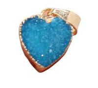 QYYZTQY Shower Curtain 1PC Natural Stone Pendant Love Heart Crystal Quartz Charms Handmade Earring Necklace Jewelry Making,Red (Color : GR