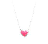 QYYZTQY Silver Heart Shaped Geometric with Pink Stones A Druzy Resin Jewelry Light Blue Necklace for Women