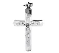 QYYZTQY Silver Religion with on It A Hip Hop Crucifix Pendant Men, Jesus Cross Necklace for Christmas Thanksgiving Gifts