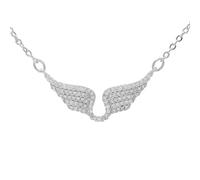 QYYZTQY Silver Shining Zircon Wing A Delicate Wings Necklace Pendant, Angel Necklaces for Women Birthday Valentine Gifts