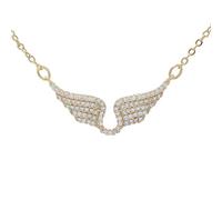 QYYZTQY Silver Shining Zircon Wing A Delicate Wings Necklace Pendant, Angel Necklaces for Women Birthday Valentine Gifts