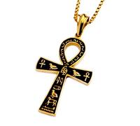 QYYZTQY Silver Vintage Amulets Women, Ancient Pendant A Jewelry Men, Egyptian Ankh Necklace for Halloween