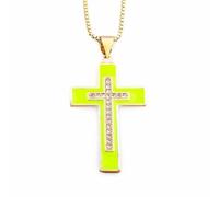 QYYZTQY Versatile Heart/Cross Pendant - Chain Link Jewelry for Women and Men