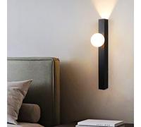 QYYZTQY with Double Lamp Spherical Acrylic Lampshade Wall Indoor Long Creative Decorative for Corridor Living Dining Room (20cm,White White Light)