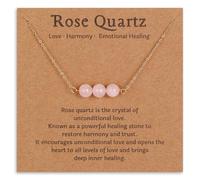 QYYZTQY Women's Jewelry Gold Plated Handmade Natural Crystal Healing | Black Tourmaline, Moonstone, Turquoise, Peridot, Carnelian, Citrine, Rose Quartz, Green Aventurine Pendants jewlery