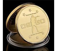 QYZXTH 1 Pc CS GO Counter Strike Design Plaqué Or Commémoratif Challenge Games Collection de pièces de Monnaie