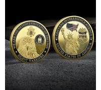 QYZXTH 1 pièce de Monnaie de Collection Statue américaine de la Liberté Souvenir Pièce Tête d’Aigle Plaqué Or Médaille Commémorative Or