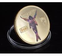 QYZXTH Michael Jackson Le Roi de la Pop Pièce commémorative plaquée Or Cadeau d’Anniversaire Pop Pièces de Collection - par défaut