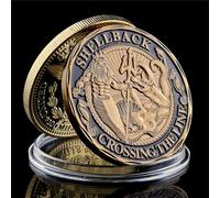 QYZXTH Patriotisme commémoratif américain Cuivre Marine USA Challenge Shellback Franchir la Ligne Militaire Pièce de Monnaie par défaut