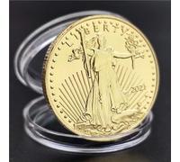 QYZXTH Pièces de Collection en Or Fin de 1 Once Pièce de défi de la liberté de la Statue de l’Amérique Unie Cadeau du Nouvel an Collection exquise-2021