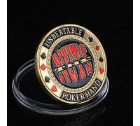 QYZXTH Poker Card Guard Protector Cartes de Poker Ensemble de jetons Souvenir en métal Pièce de Casino Jeu de Poker Accessoires Hold’em Pièce Porte-Bonheur pour lui-style-15