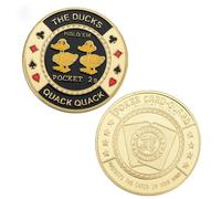 QYZXTH Poker Card Guard Protector Cartes de Poker Ensemble de jetons Souvenir en métal Pièce de Casino Jeu de Poker Accessoires Hold’em Pièce Porte-Bonheur pour lui-style-29