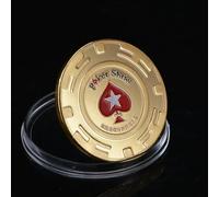 QYZXTH Poker Card Guard Protector Cartes de Poker Ensemble de jetons Souvenir en métal Pièce de Casino Jeu de Poker Accessoires Hold’em Pièce Porte-Bonheur pour lui-style-13