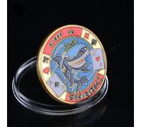 QYZXTH Poker Card Guard Protector Cartes de Poker Ensemble de jetons Souvenir en métal Pièce de Casino Jeu de Poker Accessoires Hold’em Pièce Porte-Bonheur pour lui-style-22