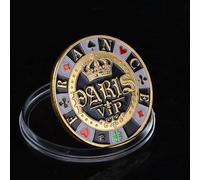 QYZXTH Poker Card Guard Protector Cartes de Poker Ensemble de jetons Souvenir en métal Pièce de Casino Jeu de Poker Accessoires Hold’em Pièce Porte-Bonheur pour lui-style-23