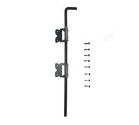 QZATACAEN Floor Sliding Bolt Gate Latch Bottom Slide 600/15 mm 1150 g Heavy Duty Solid Steel Anti-Rust Black - 1 Pack