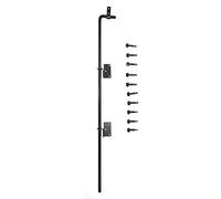QZATACAEN Floor Sliding Bolt Gate Latch Bottom Slide 900/15 mm 1600 g Heavy Duty Solid Steel Anti-Rust Black - 1 Pack