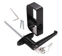 QZATACAEN Kit de serrure à poignée en L avec clés identiques et vis pour maison de jeu et poulailler 114 mm Poignée en L 1 kit