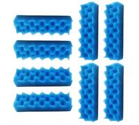 Qzbhct Lot de 8 tampons filtrants en mousse bio pour aquarium compatibles avec les systèmes de filtration Hagen Fluval 206, 207, 306, 307 Bleu