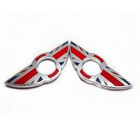 QZCQLLM Lot de 2 autocollants de décoration pour boutons de porte BMW Mini Cooper (style drapeau de riz coloré)