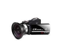 QZCX Digital Camera, Caméra vidéo caméscope WiFi 2.7 k caméscope vlogging for caméra de vlogging d'enregistrement vlog avec écran Tactile 3 0MP 16X Usine de Zoom numérique(16GB SD Card,DV02 Lens)