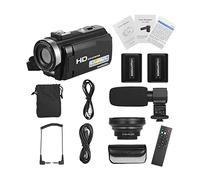 QZCX Digital Camera, Caméra vidéo numérique HDV-2011 3 Écran Pouce 108 0P FHD Caméscope de caméra vidéo numérique 4mp 16x Zoom numérique + Batterie Rechargeable(Option 2)
