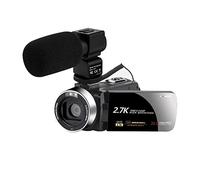 QZCX Digital Camera, Caméscope vidéo 3 0mp Caméscope vidéo Caméra avec écran Tactile 16 x Streaming for Photographie vidéo enregistreur numérique(64GB SD Card,DV03-Mic)