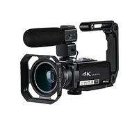 QZCX Digital Camera, Video Camera Camcorder 4k Digital Vlogging Camera AC7 10X Optical Zoom Blogger Filming Professional with Microphone(Bundle A)