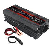 QZCX Onduleur Onduleur 1500W/2000W/2600W écran LCD DC 12V à AC 220 Solaire 2 USB transformateur de Voiture convertir Onde sinusoïdale modifiée Faible consommation d'énergie(2600W)