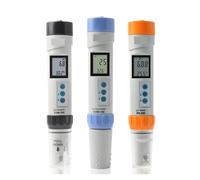 QZCX Testeur Eau, Testeur numérique de qualité de l'eau, TDS, EC, température, pH, ± 0,1, Haute précision, étanche, for Aquarium et Piscine(Blauw)