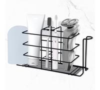 QZDAFFIC Support de Brosse à Dents Mural, Petit Porte-Brosse à Dents électrique, Organisateur de Rangement en Acier Inoxydable pour Dentifrice, Nettoyant Facial, Peigne, Cuisine, Noir