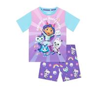 QZDEDreamWorks Gabbys Dollhouse Girls Pajamas | Gabby Short Pajamas for Girls | Gabby Dollhouse Sleepwear | Multicolor 8-9 Ans