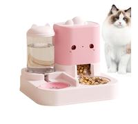 Qzdtue Automatic Cat Feeder, Pet Food and Water Dispenser 29x26x23cm, Large Capacity Food Dispenser for Pets, Dogs, Puppies, Kittens, Rabbits, Convenient Feeding Solution