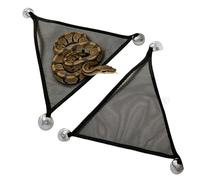 Qzdtue Breathable Lizard Hammock, 2 Piece Reptile Mesh Set, Small Pet Hanging Rest Bed with Ventilated Fabric Design, Soft Chinchilla Squirrel Hammock, Cage Style Reptile Shelter, Indoor Outdoor Use