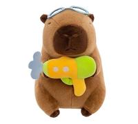 Qzdtue Capybara Plush, Soft Compact Capybara Plushed, Portable Toy with Adorable Swimwear Outfit and Fabric for Babies Kids Adults Home Car Graduation