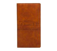 Qzdtue Car License Wallet Case, PU Leather Wallet Case for Driver's License, Leather Key Holder Case, Business Card Wallet Case, Leather Receipt Organizer, PU Leather Car Wallet, Marron,