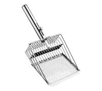 Qzdtue Cat Litter Scooper, Poop Cleaning Shovel, 27.5x13cm, Heavy Duty Mesh Sifter, Ergonomic Iron Handle, Non Stick Scoop, for Litter Box Waste, Daily Cleanup, Home Pet Hygiene