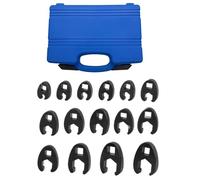 Qzdtue riffe - 15 Pièces Outils de Réparation avec Coffret Transport - Kit Clés Métriques,Pour Écrous Évasés 8 À 24 Mm Réparation Auto Entretien Véhicule Ateliers