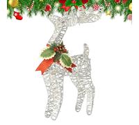 Qzdtue Décoration de Renne LED Festive, Ornement de Vacances pour Affichage saisonnier, Figurine de cerf avec Un Design Charmant, décoration de noël pour Table intérieure, étagère, cheminée, Salon,