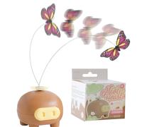 Qzdtue Electric Cat Toy, Interactive Butterfly Spinner, Automatic Motion Teaser, 7x6.5x6.5cm Non-Slip Base Design, Indoor Play and Exercise for All Breeds Eliminating Boredom Encouraging