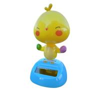 Qzdtue Figurines for Cars, Solar Dancing Toy, Cute Chick Ornaments 3.94x1.97 inches, Funny Animal Figures, Vibrant Color Movement, Ideal for Car Dashboard, Living Room, Bedroom, Desk, Home