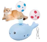 Qzdtue Floating Ball Cat Toy, Blowing Ball Teaser 11x7x5cm, Interactive Enrichment Toy with Built-in Fan, Boredom Buster for Indoor Cats, Engaging Pet Supplies to All Breeds