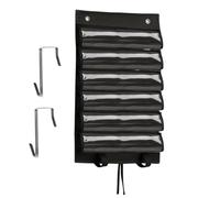 Qzdtue Game Mat Holder, Accessories Storage Organizer, Transparent Slot Display, 23.43x15.55x0.79 inches Space Saving Wall Mount, Family Game Room Door for Parties, Birthdays, Home Play Area