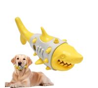 Qzdtue Interactive Shark Chewer, Puppy Treat Dispenser, Training Toy, Multifunctional Backyard Playtime Feeding Tool, Outdoor Garden Teeth Cleaning Activity, Pet Accessory for Dogs, Puppies, 8x19cm